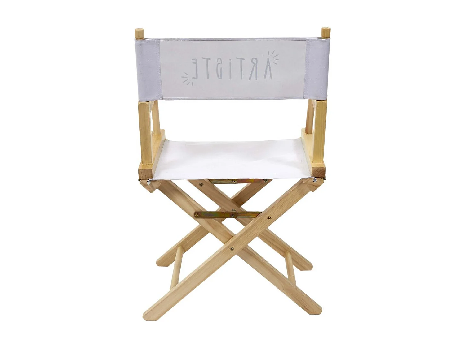 Regiestuhl aus Holz und Stoff The office