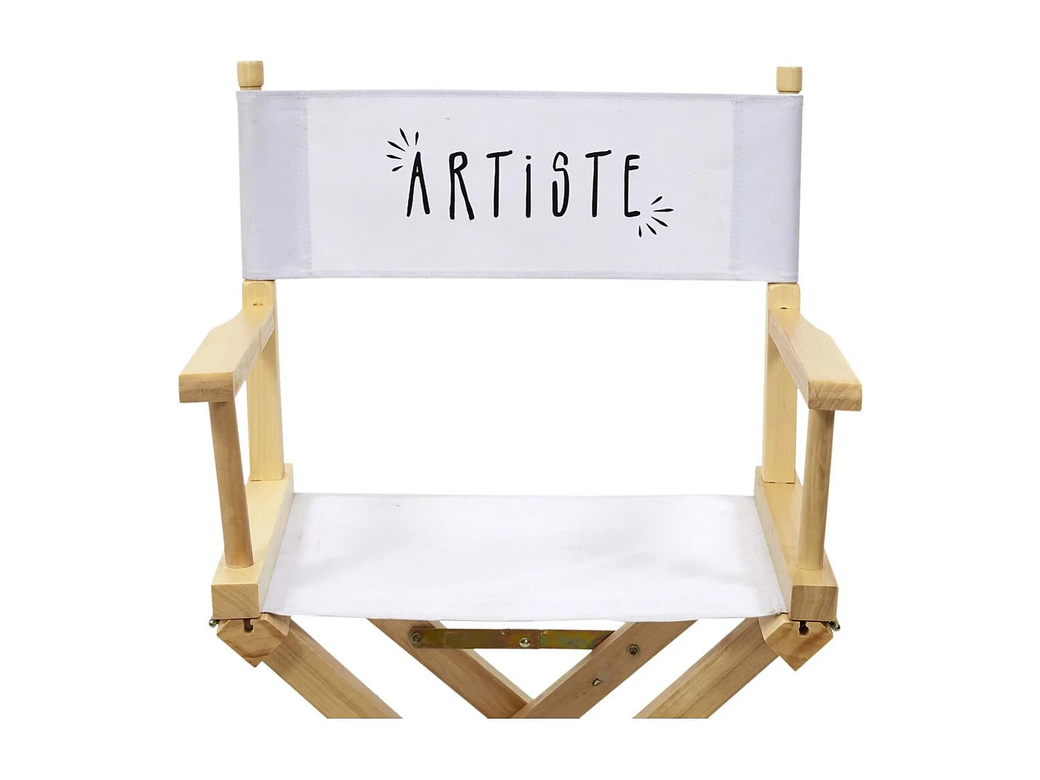 Regiestuhl aus Holz und Stoff The office