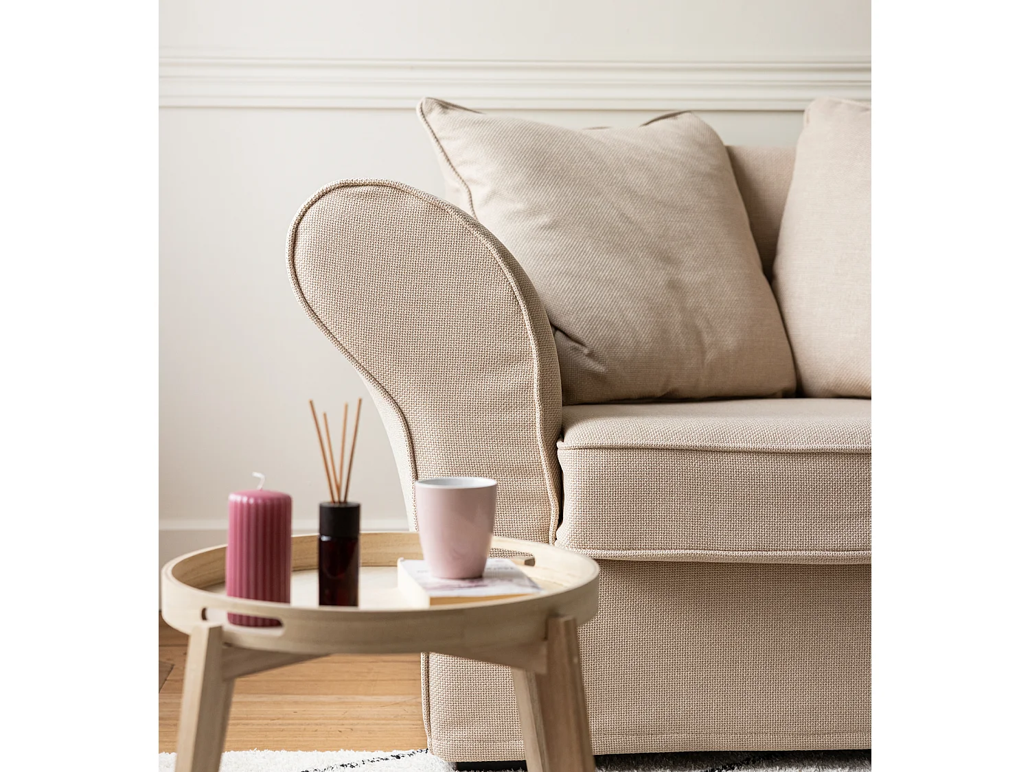 Fauteuil love seat beige OSCAR - HAPPY GARDEN