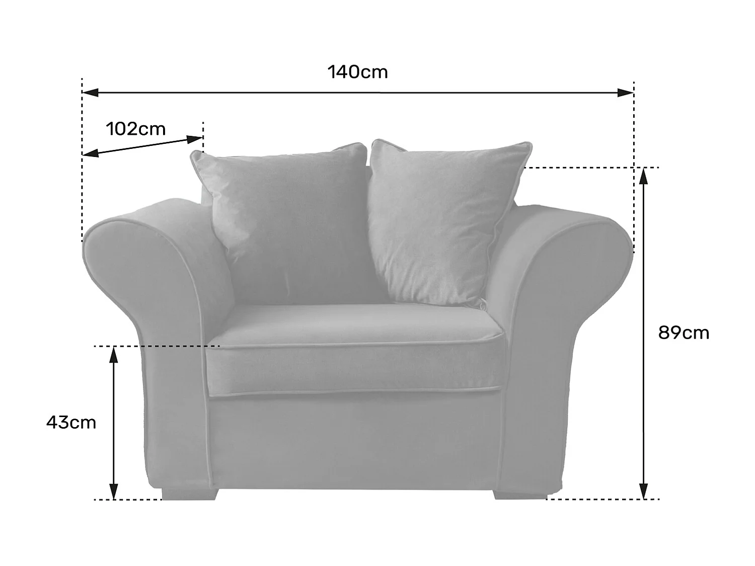 Fauteuil love seat beige OSCAR - HAPPY GARDEN