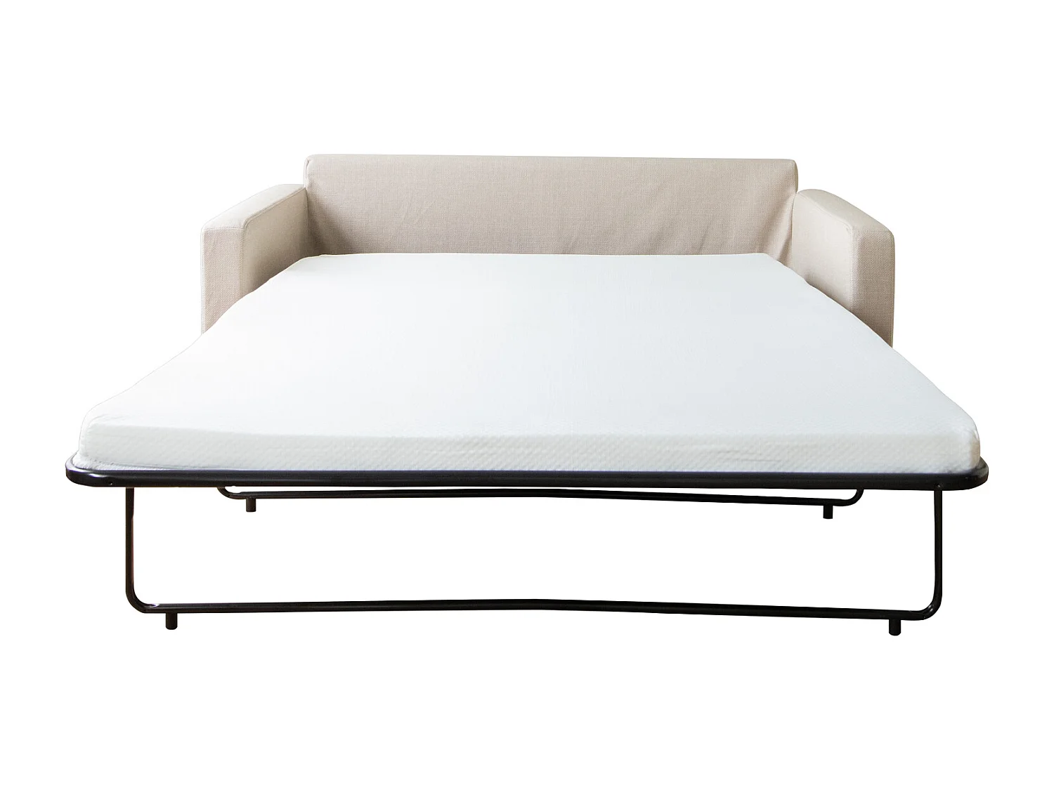 Canapé 3 places convertible beige BASTIEN - HAPPY GARDEN