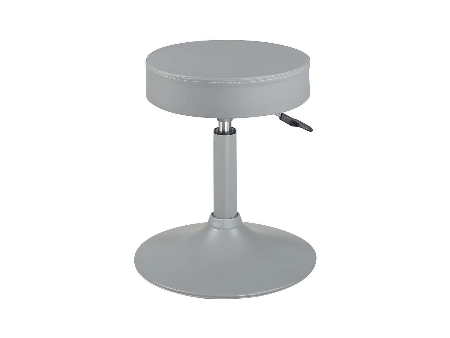 Tabouret de travail simili cuir rembourré moussepivotant hauteur réglable 43 à 57 cm YU (gris)
