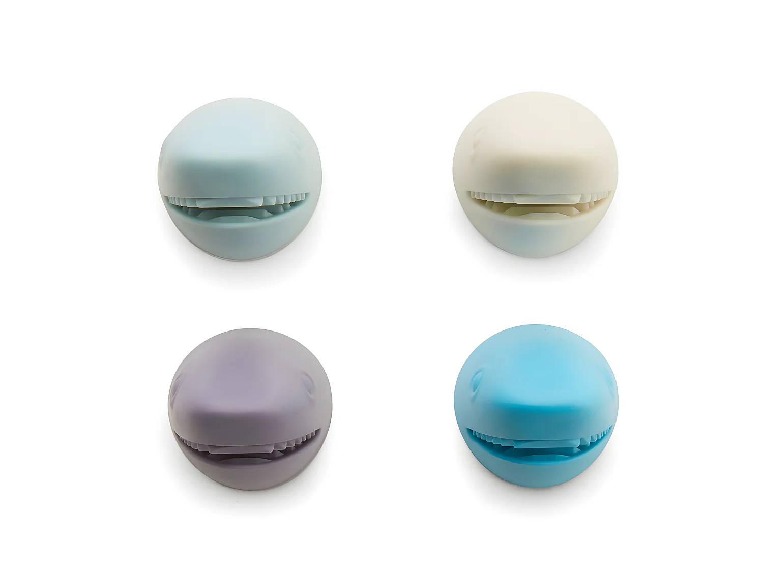 Lot de 4 clips à câble requin Multicolore  Kikkerland