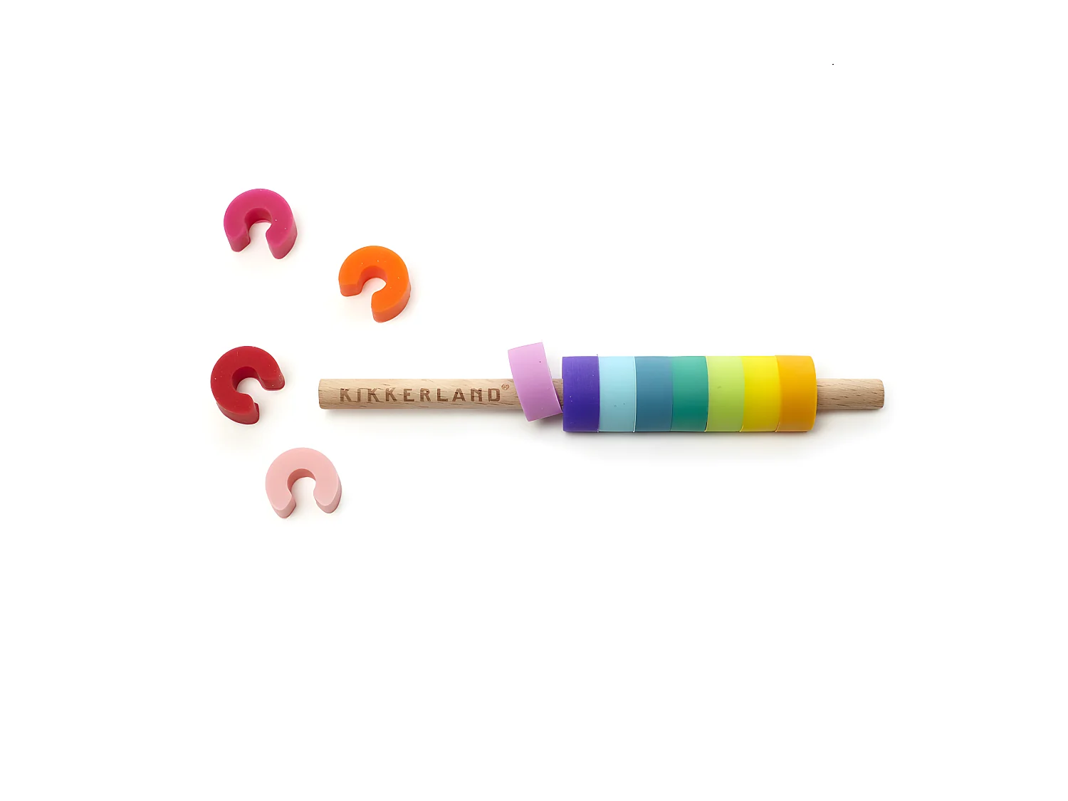 Lot de 12 marqueurs de verres Arc en ciel Multicolore  Kikkerland