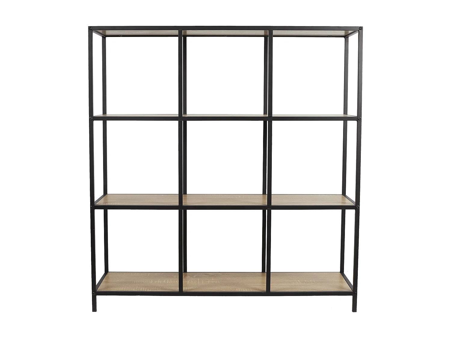 Rangement Modulable 9 Cases Loka Marron, Noir