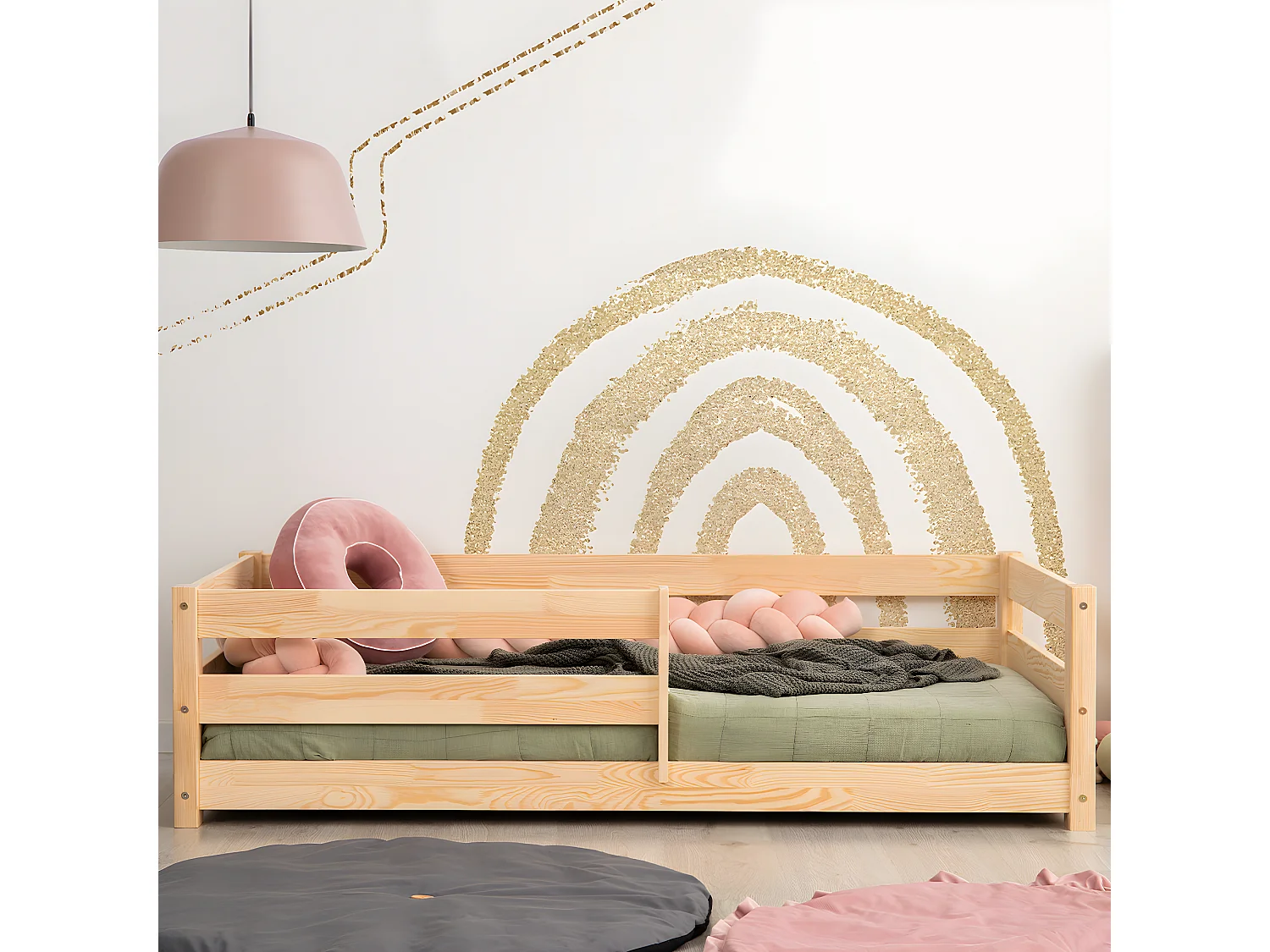 Cama 70x140 incluindo base de ripas Diane Bois