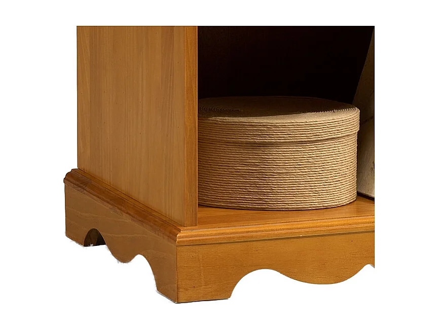 Chevet Pin Miel de Style Anglais 1 Tiroir 1 Niche L 51 H 56.5 P 42.5 cm