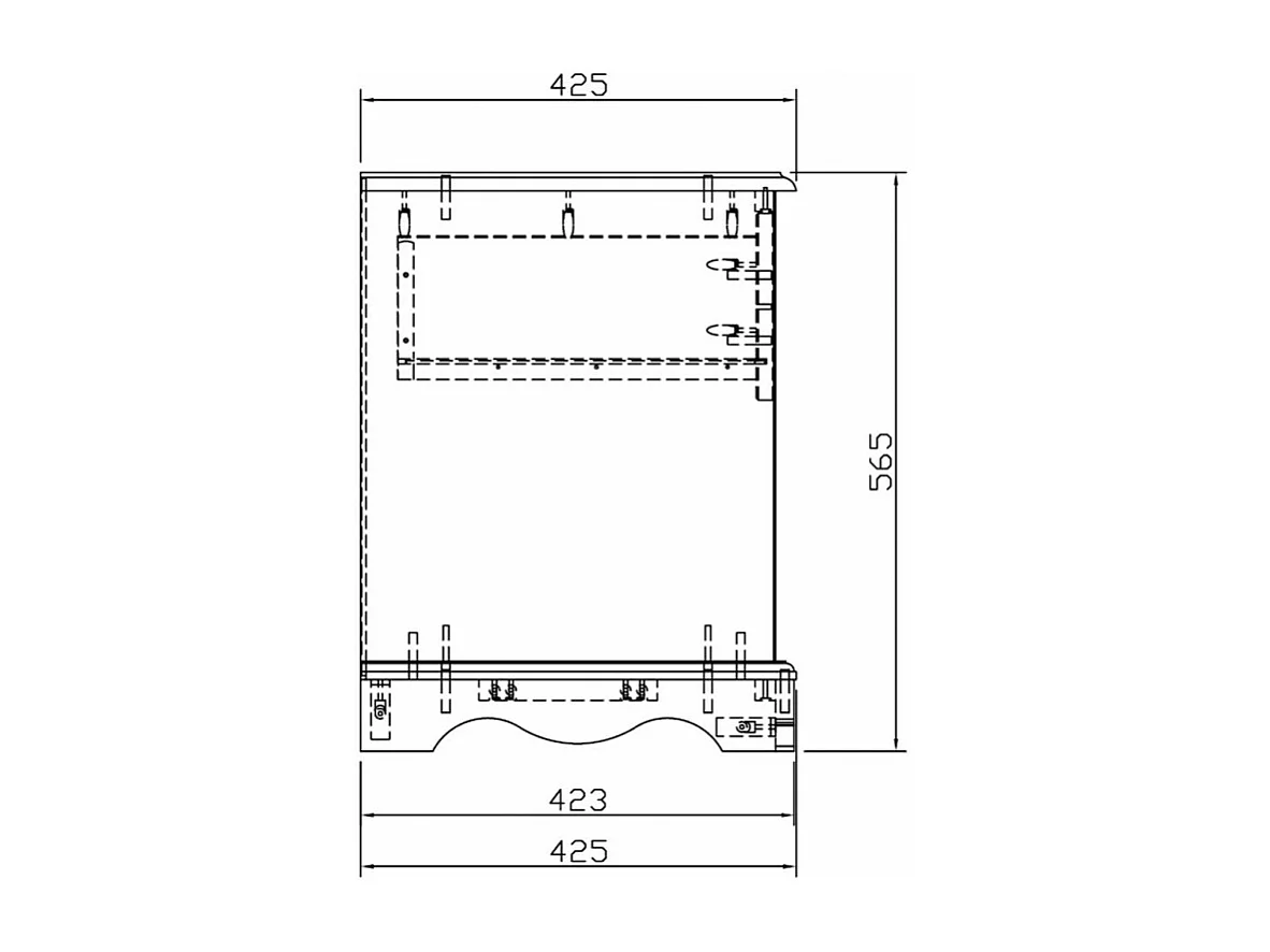 Chevet Pin Miel de Style Anglais 1 Tiroir 1 Niche L 51 H 56.5 P 42.5 cm