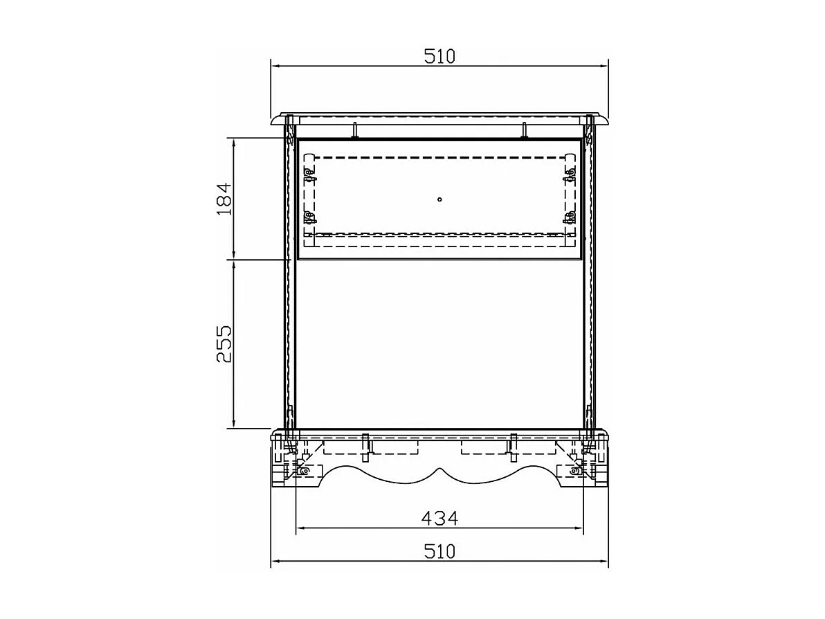 Chevet Pin Miel de Style Anglais 1 Tiroir 1 Niche L 51 H 56.5 P 42.5 cm