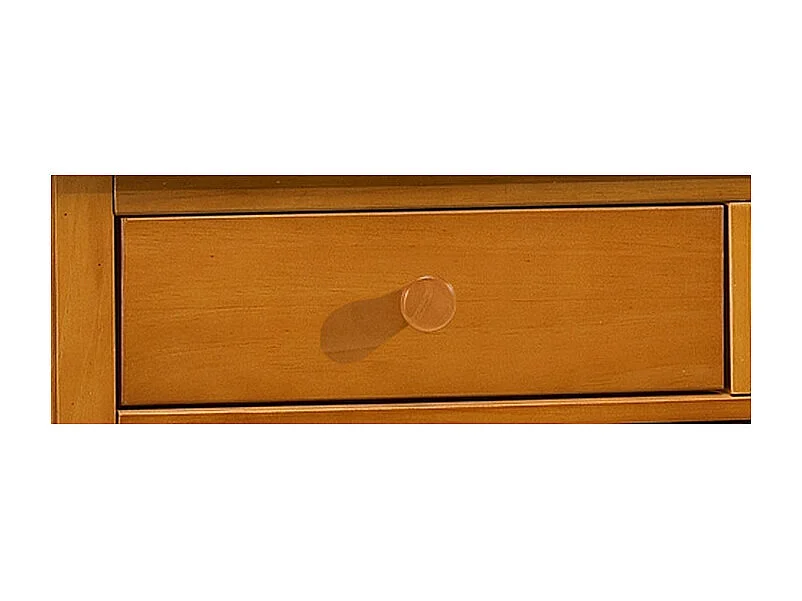 Buffet Bas 3 Portes 3 Tiroirs Pin Miel de Style Anglais L 146.6 H 89.6 P 42.5 cm