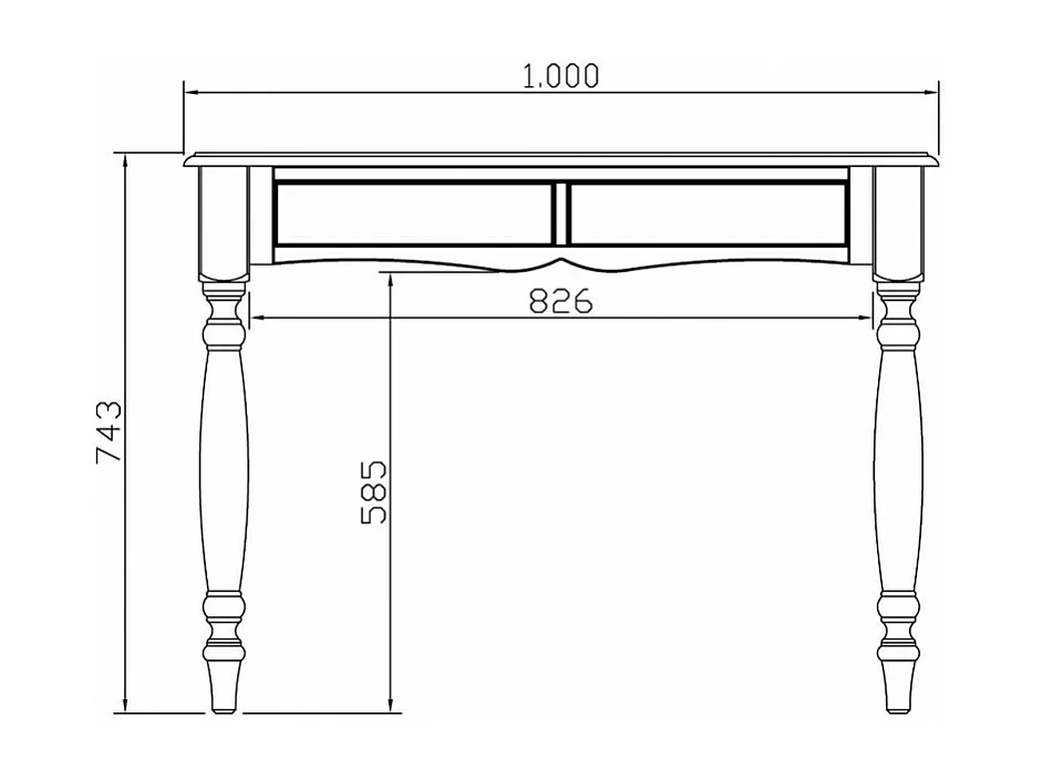 Secrétaire Pin Massif Miel Style Anglais 4 Tiroirs 7 Niches L 100 H 114.3 P 56.4 cm