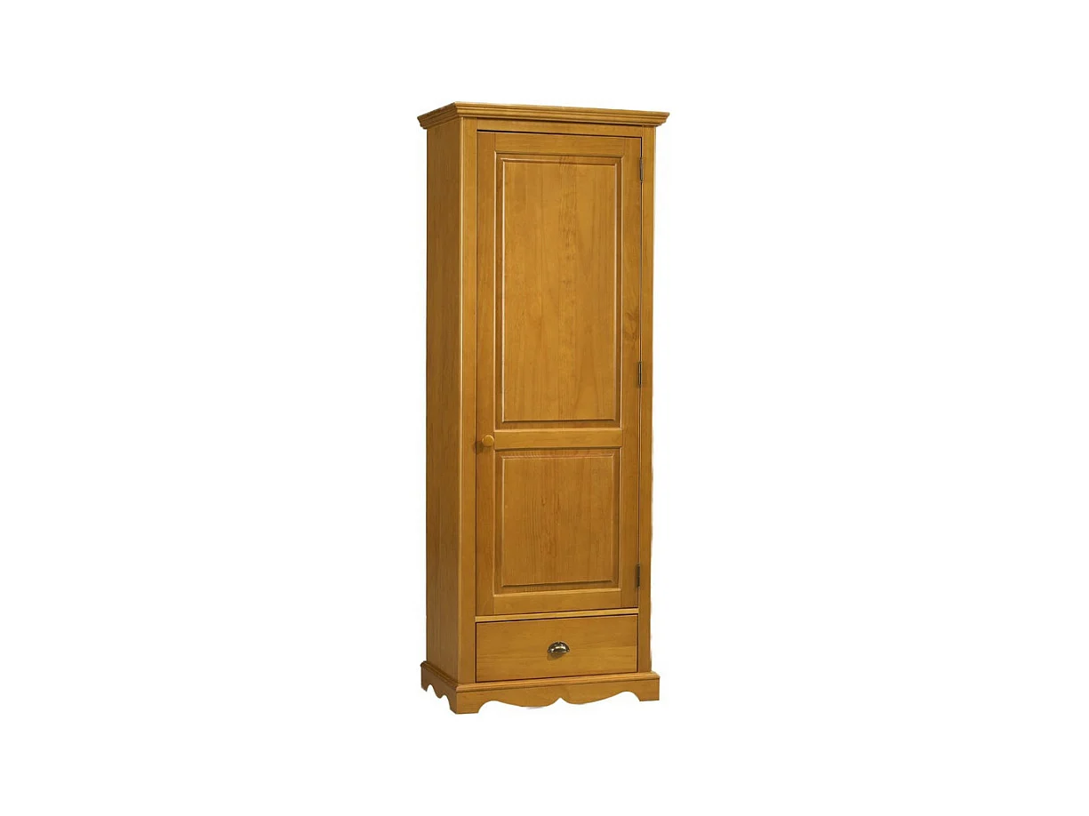 Bonnetière Pin Massif Miel Style Anglais 4 Niches L 70 H 186 P 42 cm