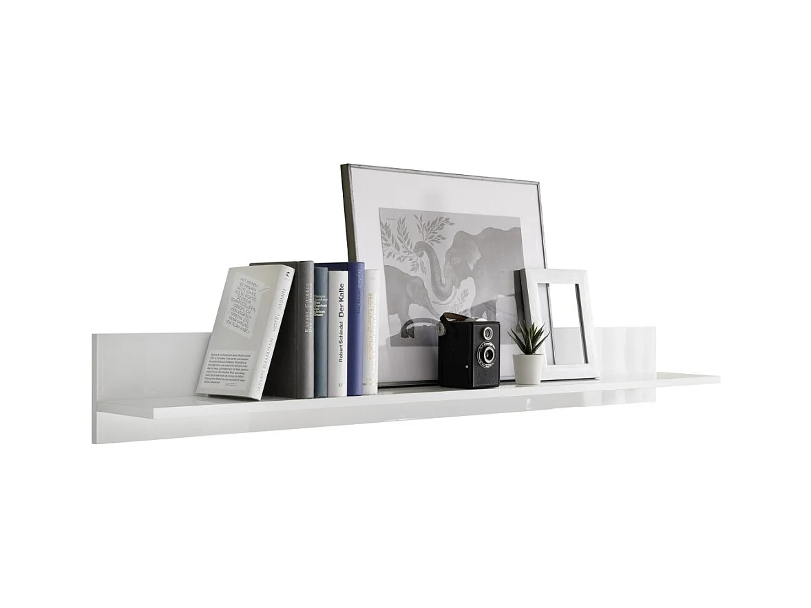 Wandplank, JET collectie, in hoogglans wit lak