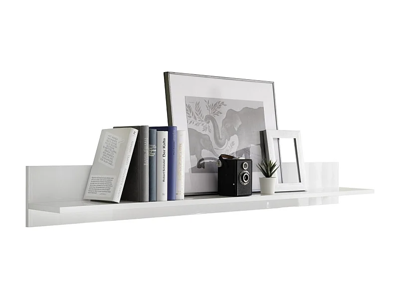 Etagère murale, collection JET, coloris blanc laqué brillant