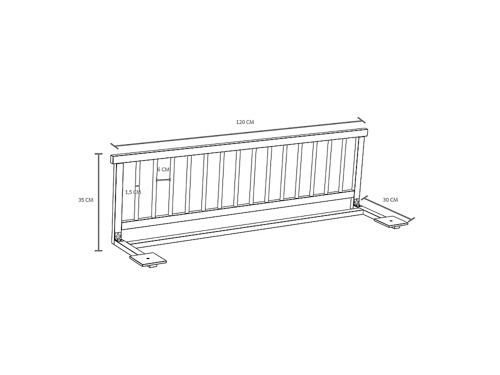 Barrière de lit / Bois clair