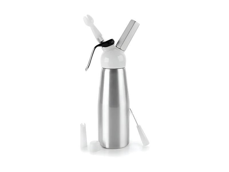 Siphon pour la crème 1l en aluminium blanc