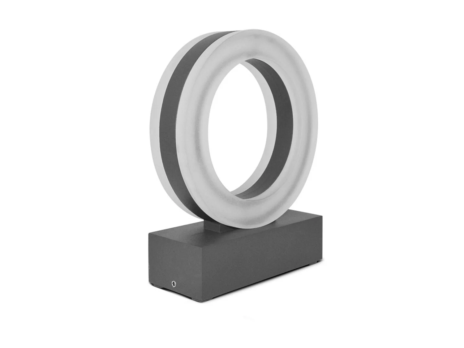 Miidex Applique murale led - rond - gris anthracite 12w - 800 lm - 4000k - ip54 - 67751