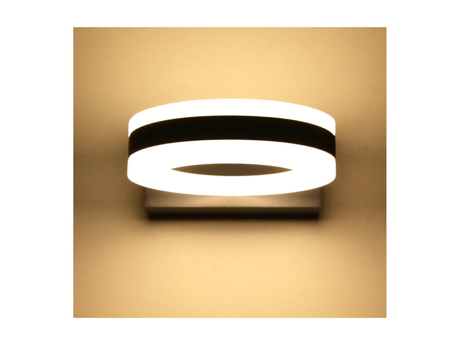 Miidex Applique murale led - rond - gris anthracite 12w - 800 lm - 4000k - ip54 - 67751