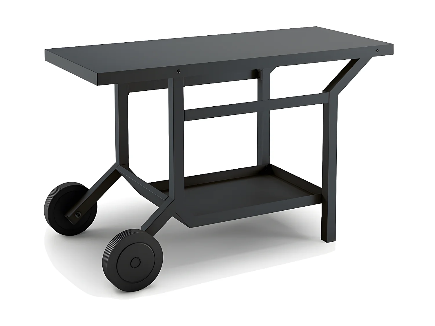 Table pour plancha roulante en acier noir - FORGE ADOUR