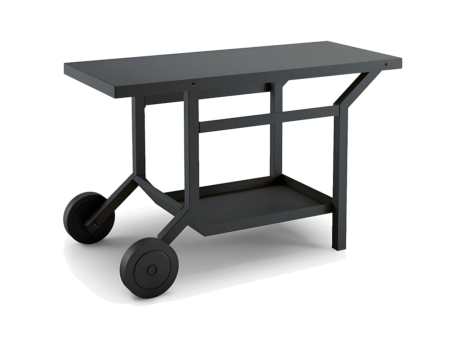 Table pour plancha roulante en acier noir - FORGE ADOUR