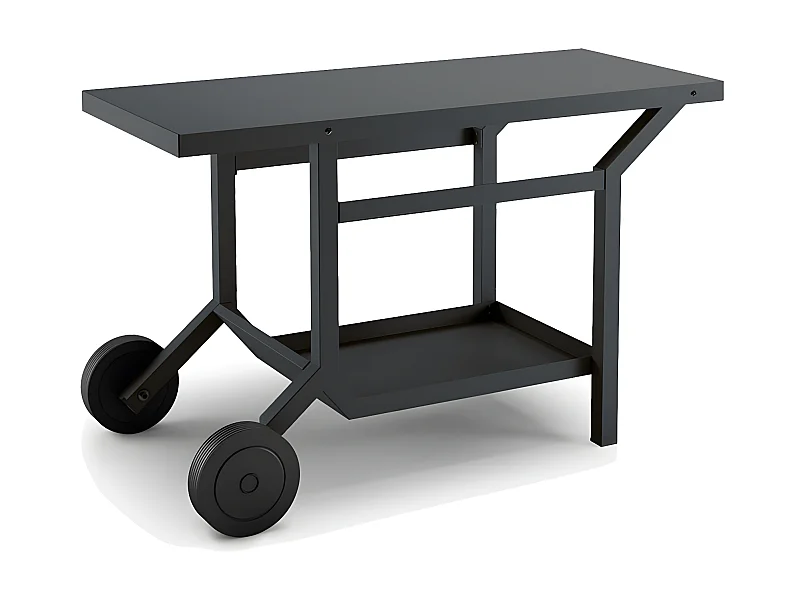 Table pour plancha roulante en acier noir - FORGE ADOUR