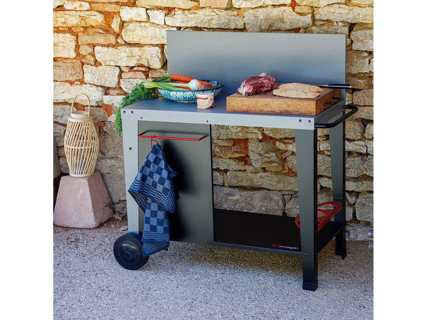 Chariot plancha en métal 90 x 47 cm Salvia - Somagic