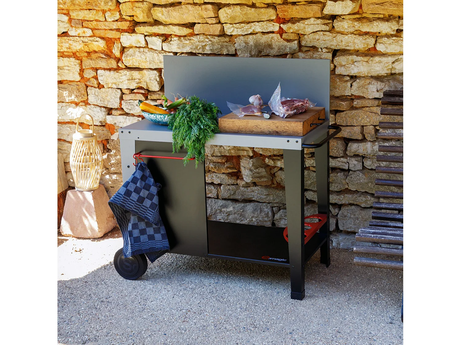 Chariot plancha en métal 90 x 47 cm Salvia - Somagic