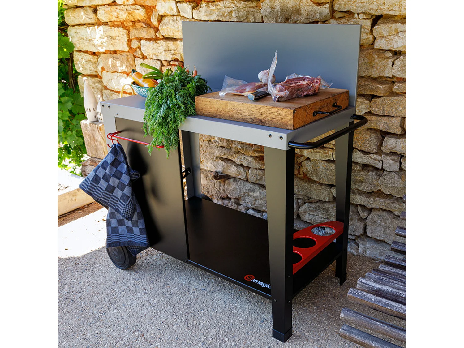 Chariot plancha en métal 90 x 47 cm Salvia - Somagic