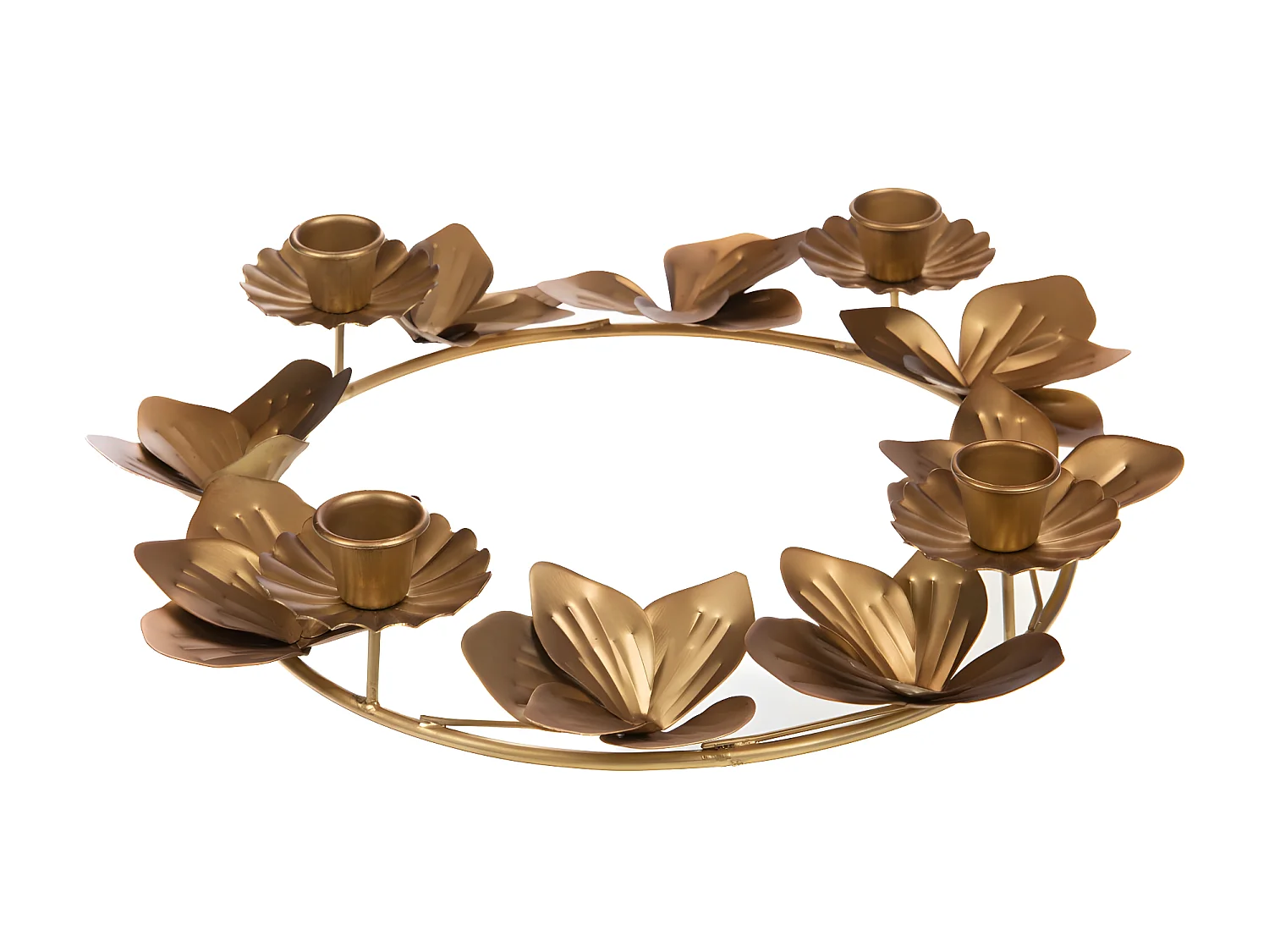 Bougeoir couronne feuillage