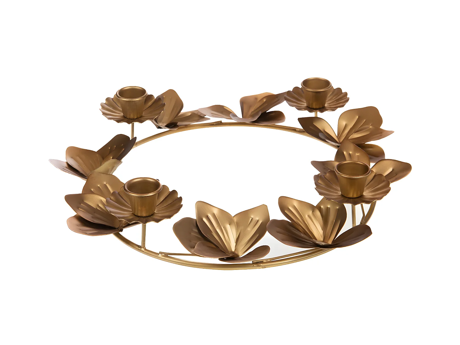 Bougeoir couronne feuillage