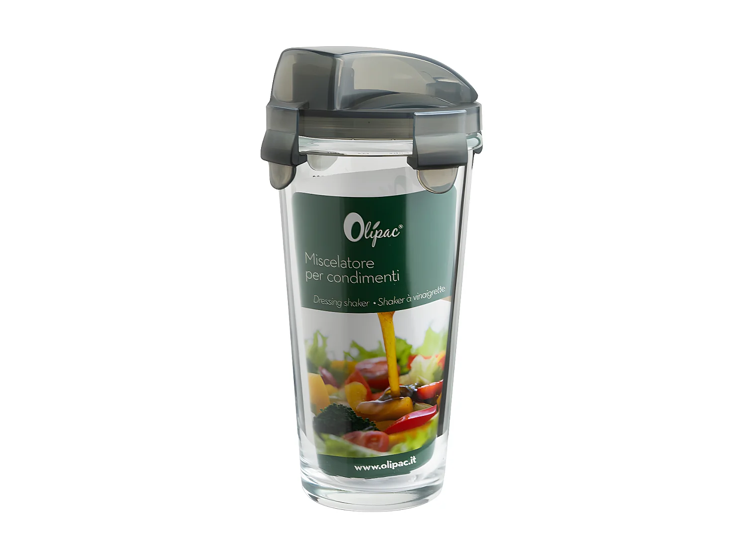 Shaker à vinaigrette en verre