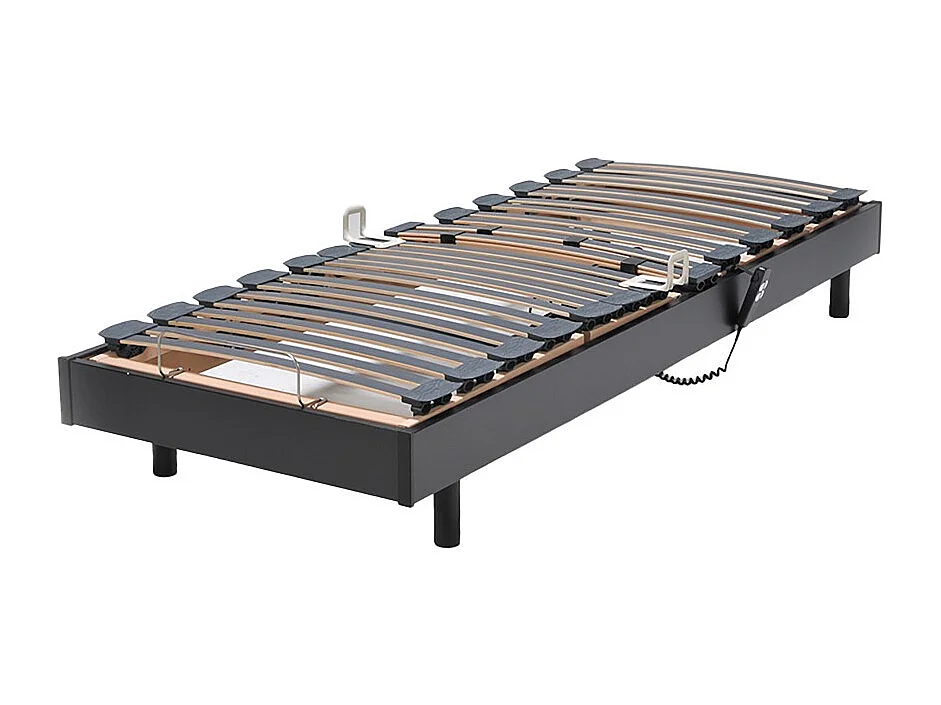 Ensemble 2 sommiers relaxation électrique FLEXPUR 80x200 / Noir