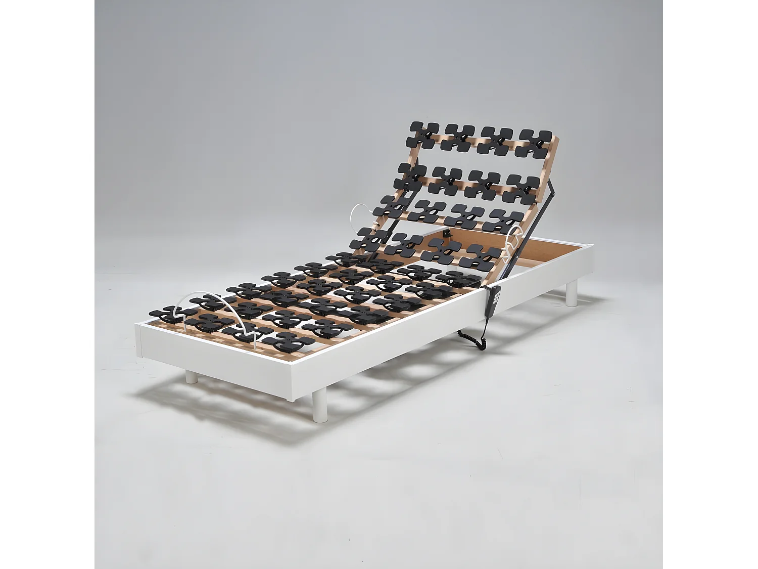 Sommier relaxation électrique FLEXPALACE 80x200 / Blanc