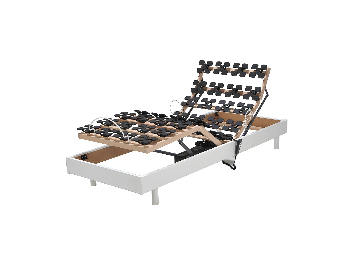 Sommier relaxation électrique FLEXPALACE 80x200 / Blanc
