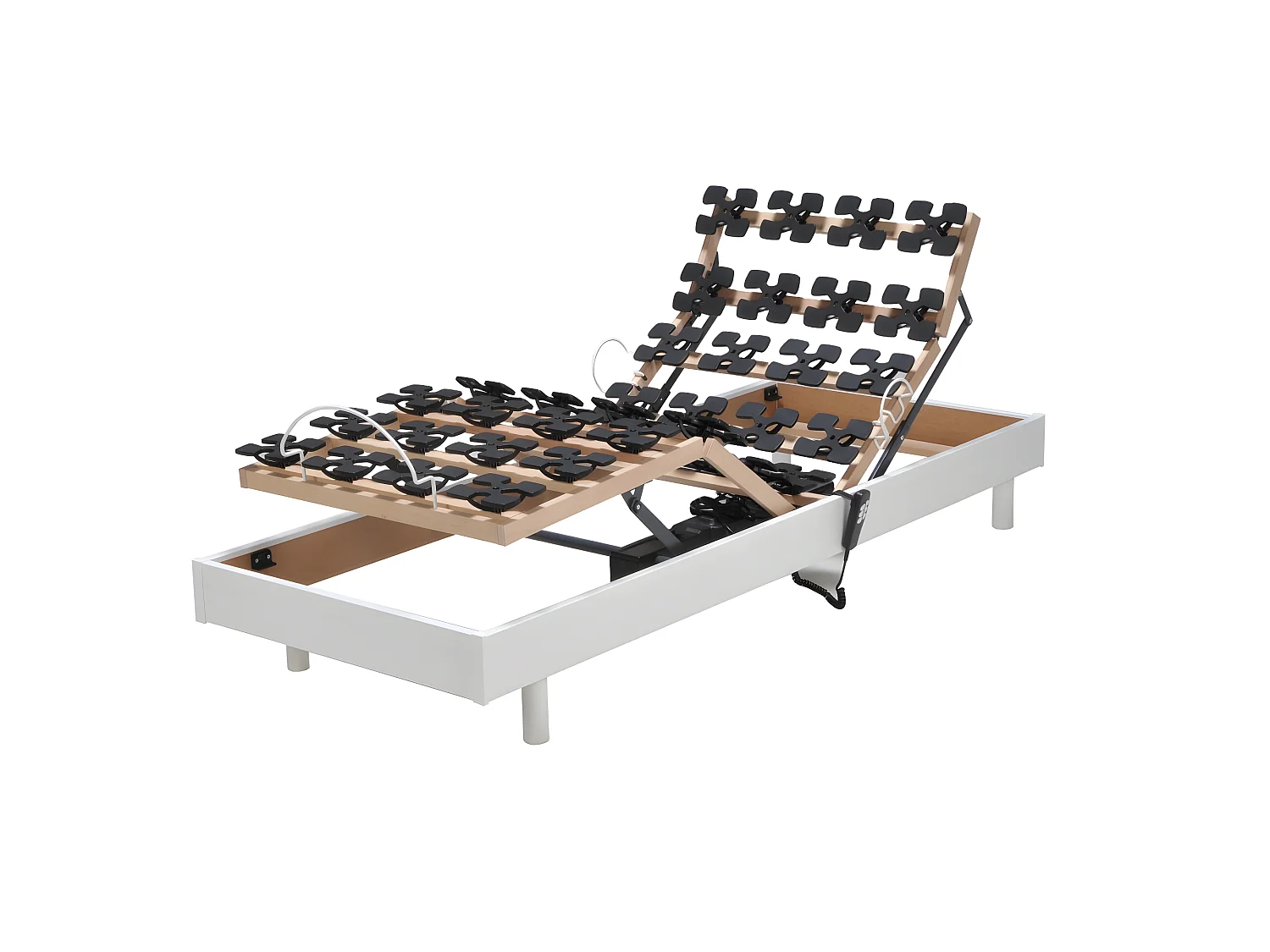 Sommier relaxation électrique FLEXPALACE 80x200 / Blanc