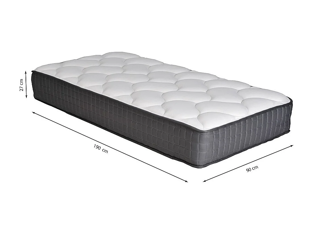 Matelas OLITO CARLTON 90x190 ressorts et mémoire de forme
