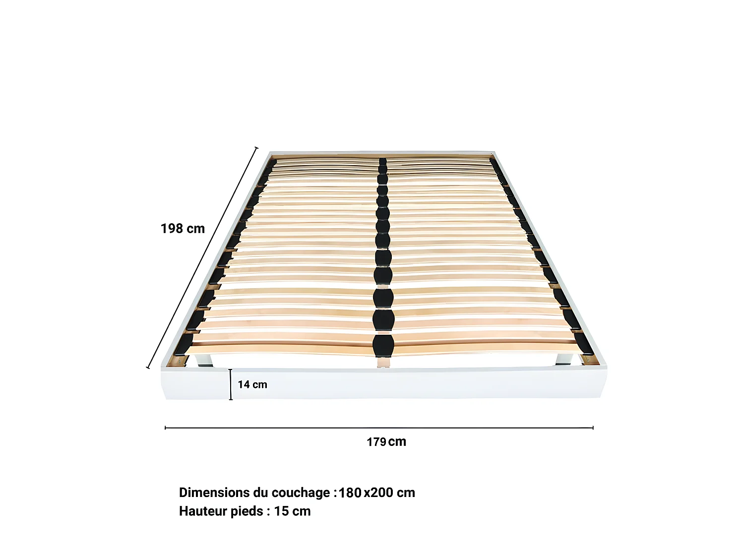 Sommier sur pied SOMKIT 180x200 / Blanc