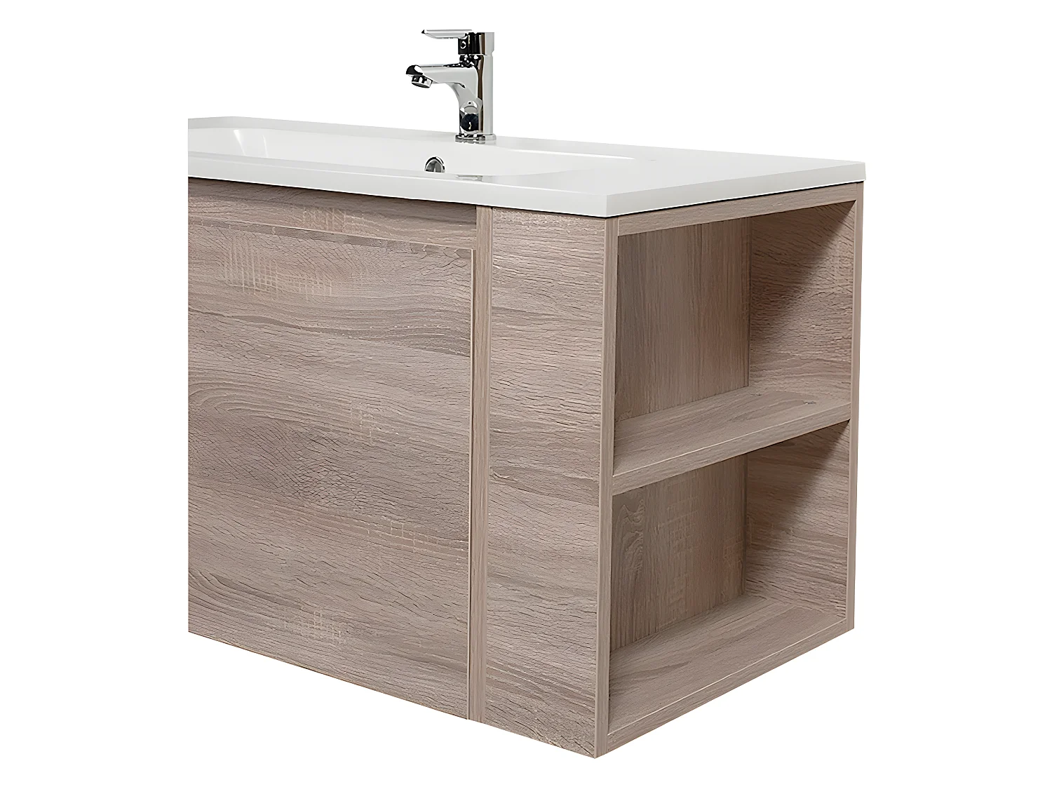 Meuble sous vasque + vasque VESNA / Décor Chêne blanchi