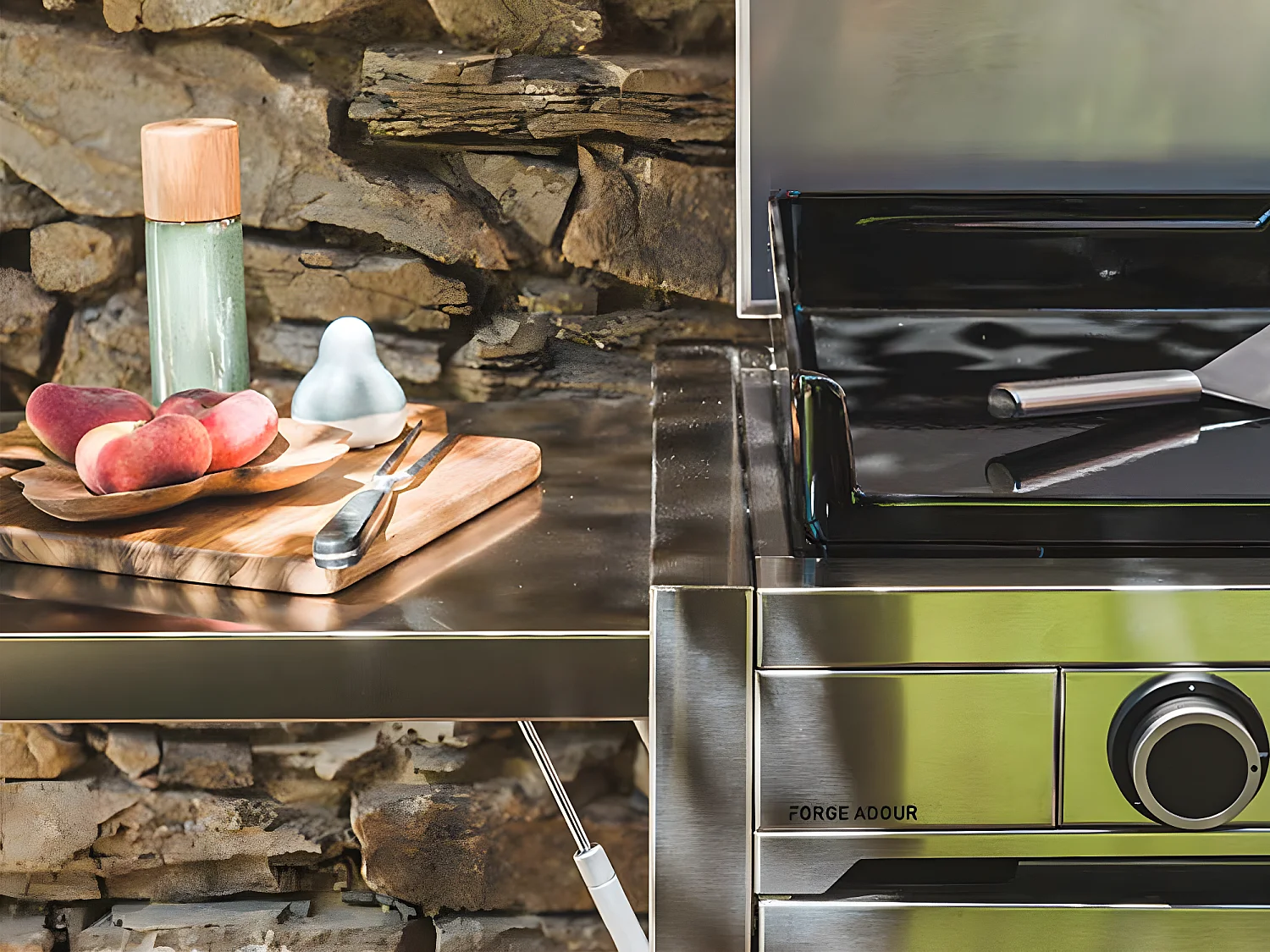 Chariot en inox Modern fermé 75 - FORGE ADOUR