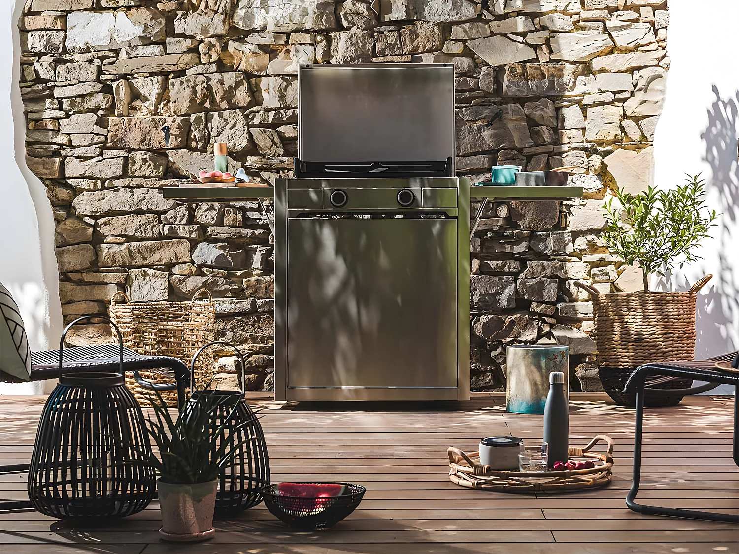 Chariot en inox Modern fermé 60 - FORGE ADOUR