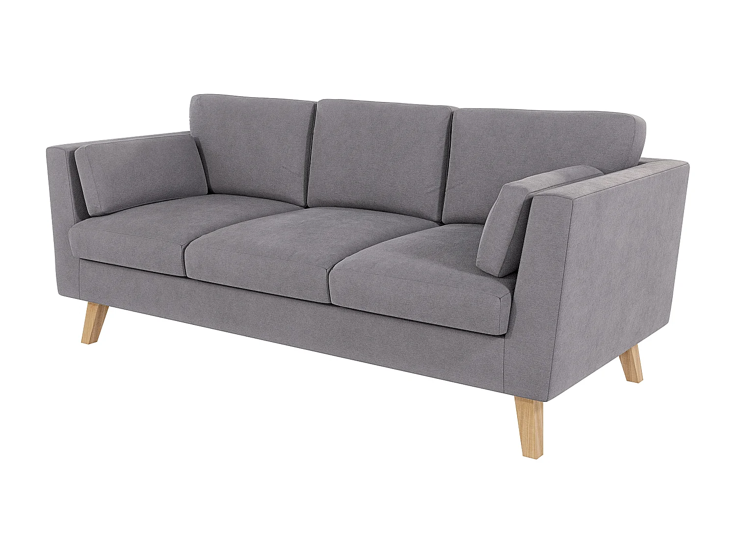 Sofa 3-Sitzer mit Holzbeinen im skandinavischen Stil Tristan