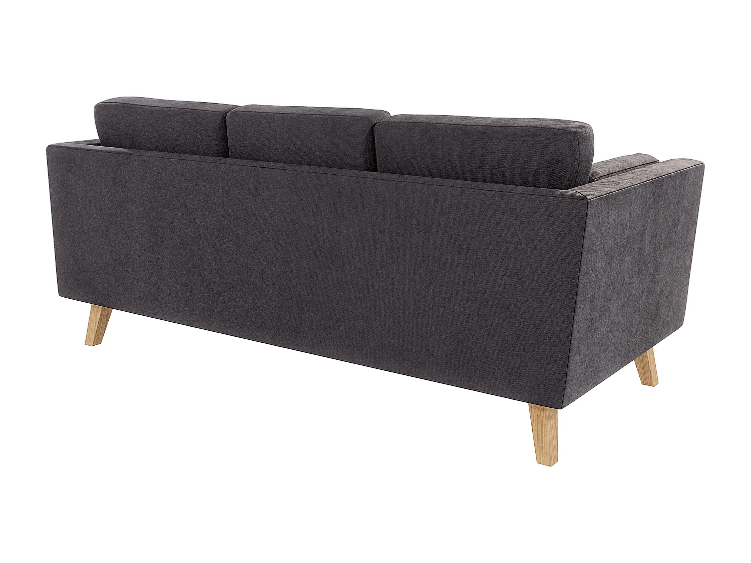 Sofa 3-Sitzer mit Holzbeinen im skandinavischen Stil Tristan