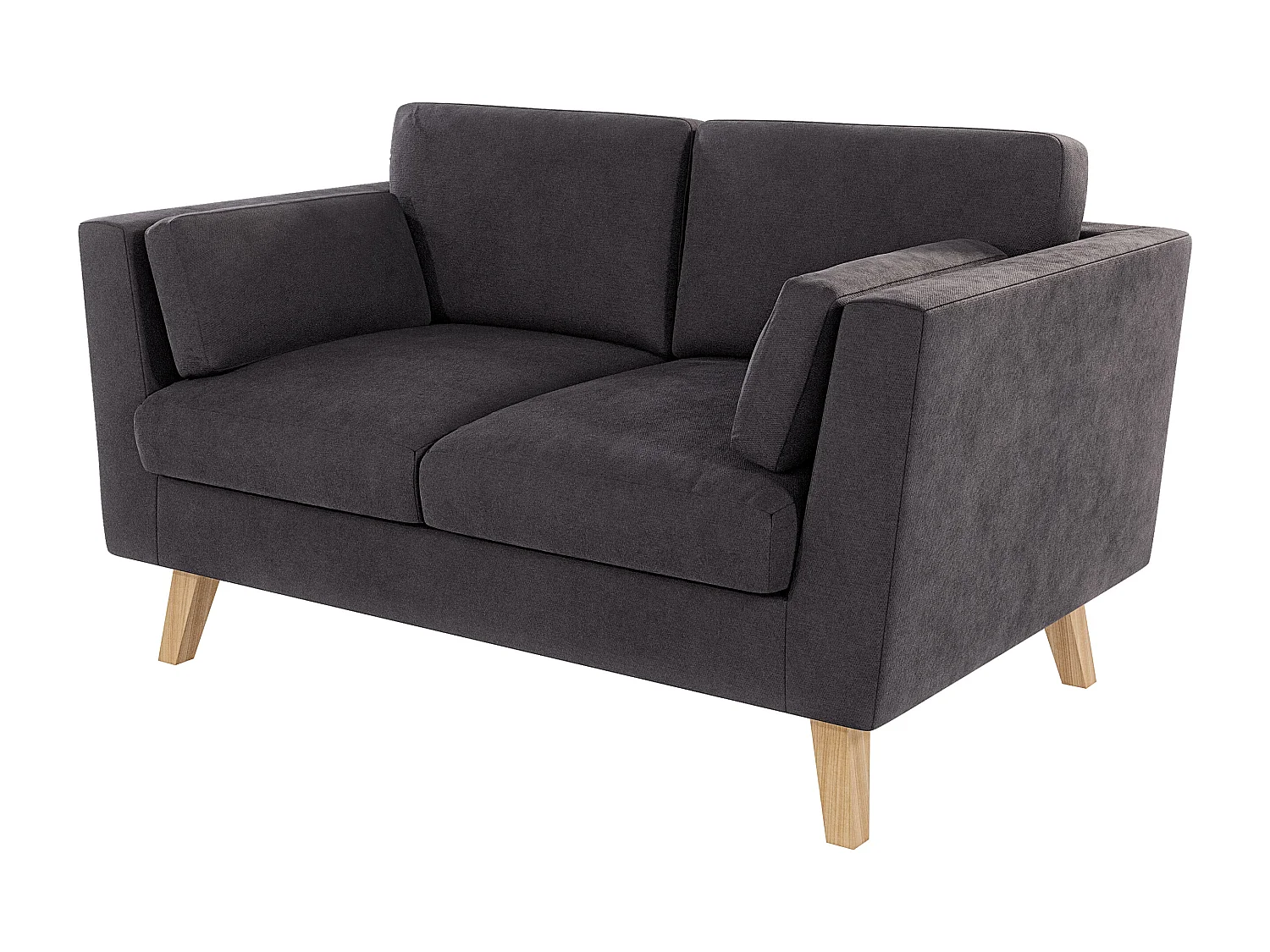 Sofa 2-Sitzer mit Holzbeinen im skandinavischen Stil Tristan