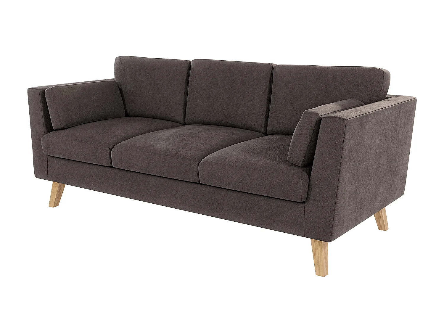 Sofa 3-Sitzer mit Holzbeinen im skandinavischen Stil Tristan