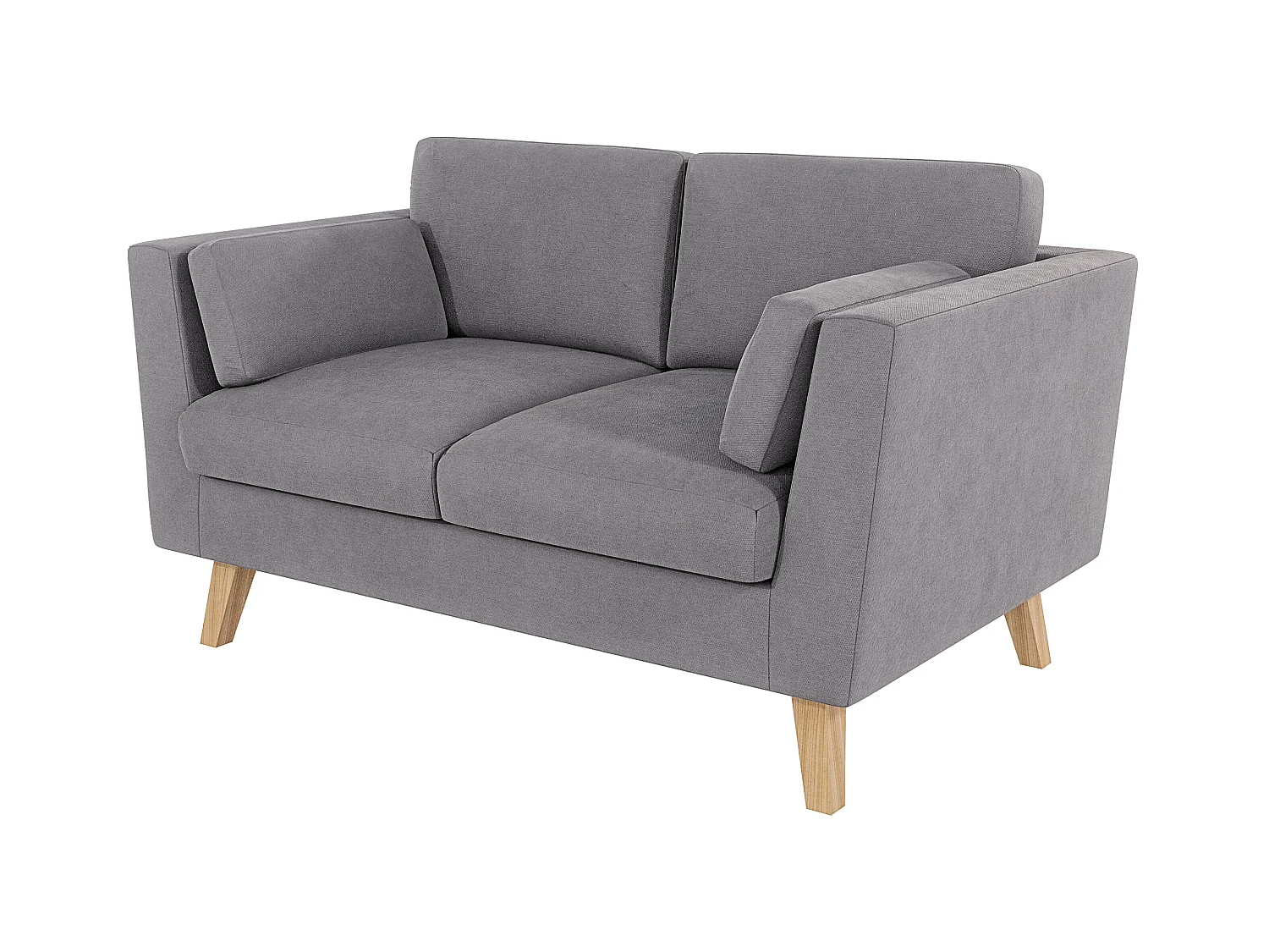 Sofa 2-Sitzer mit Holzbeinen im skandinavischen Stil Tristan