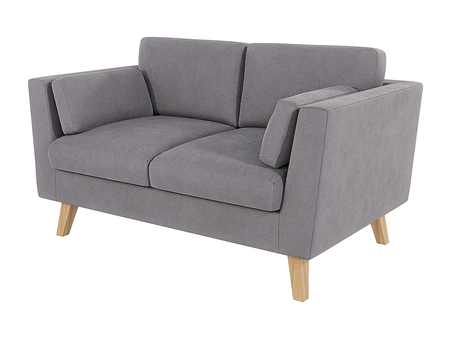 Sofa 2-Sitzer mit Holzbeinen im skandinavischen Stil Tristan