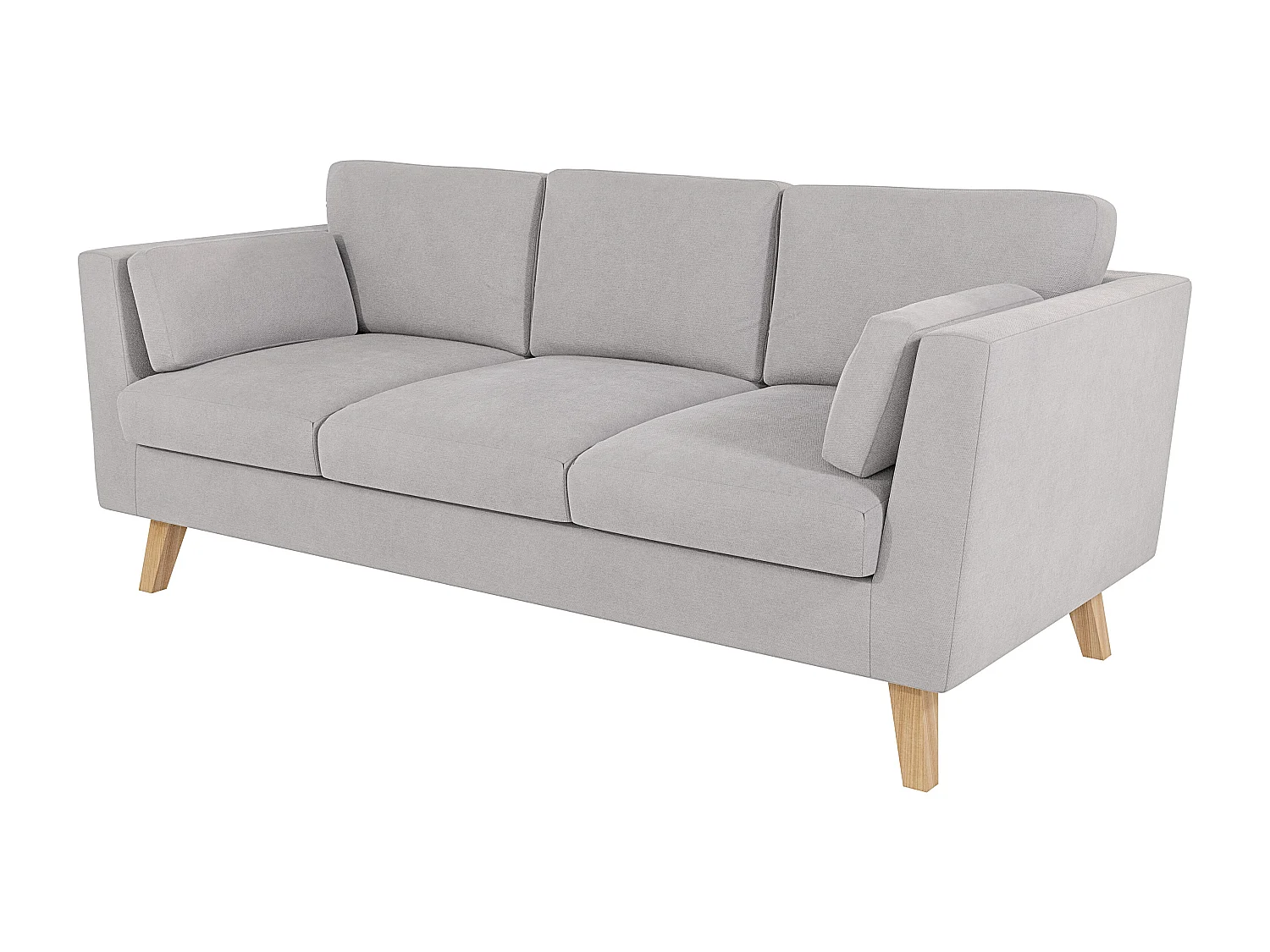 Sofa 3-Sitzer mit Holzbeinen im skandinavischen Stil Tristan