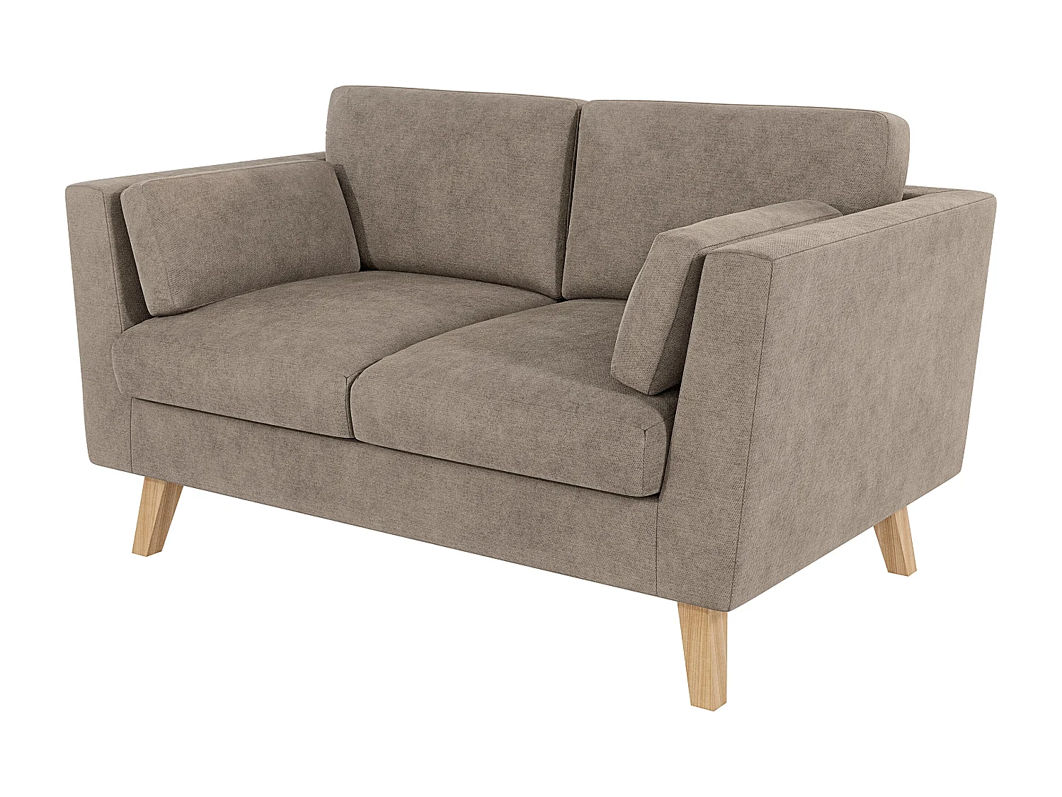 Sofa 2-Sitzer mit Holzbeinen im skandinavischen Stil Tristan