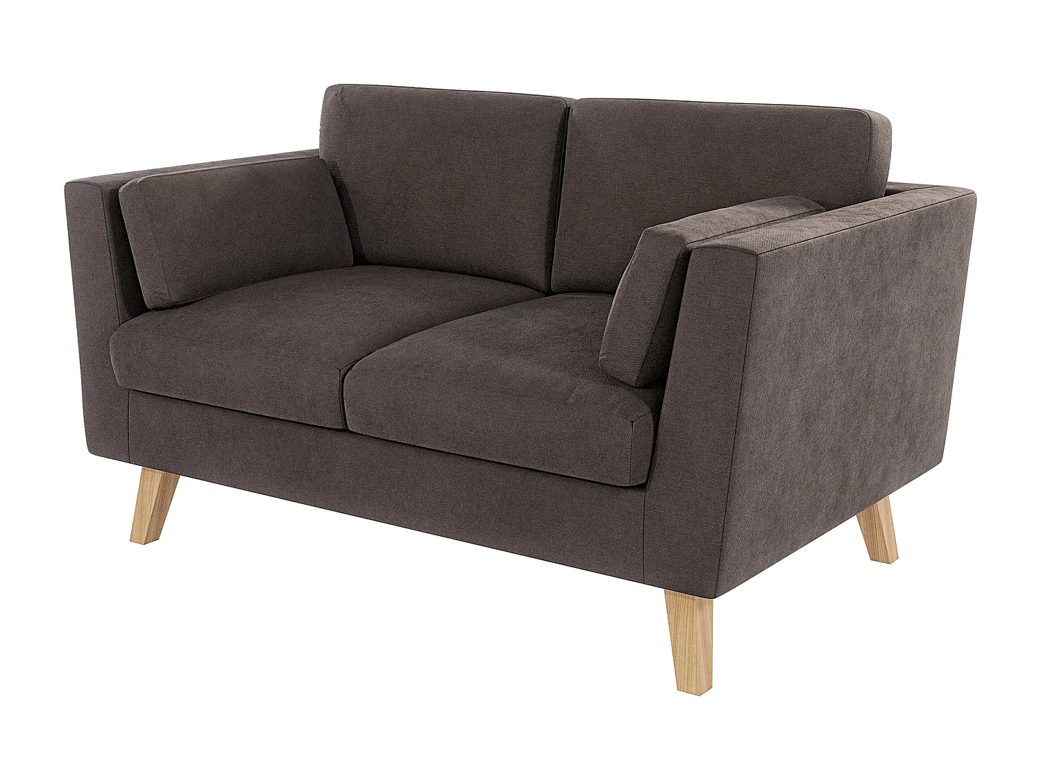 Sofa 2-Sitzer mit Holzbeinen im skandinavischen Stil Tristan