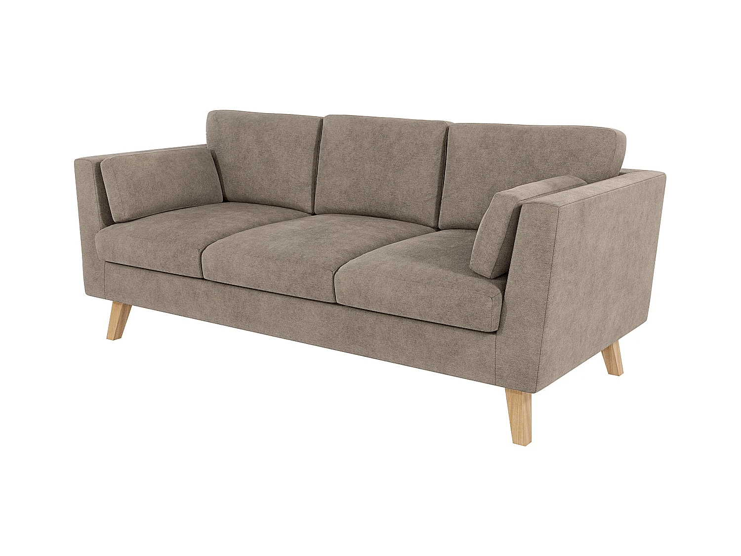 Sofa 3-Sitzer mit Holzbeinen im skandinavischen Stil Tristan